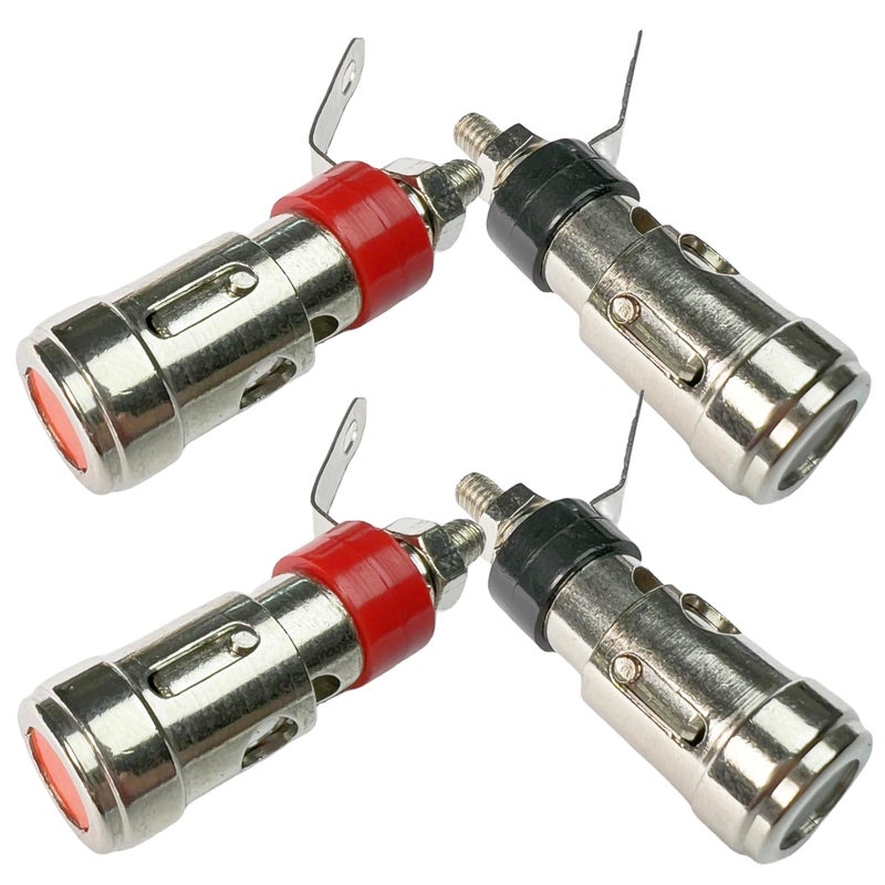 CESS Amplifier Terminal Connector Binding Post Push Quick Type -Binding Post Spring Loaded Press Subwoofer Basket Terminal (4 Pack) - Image 2